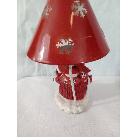 Snowman On‎ Skies Tea Lighted Candle Holder - Picture 5 of 9